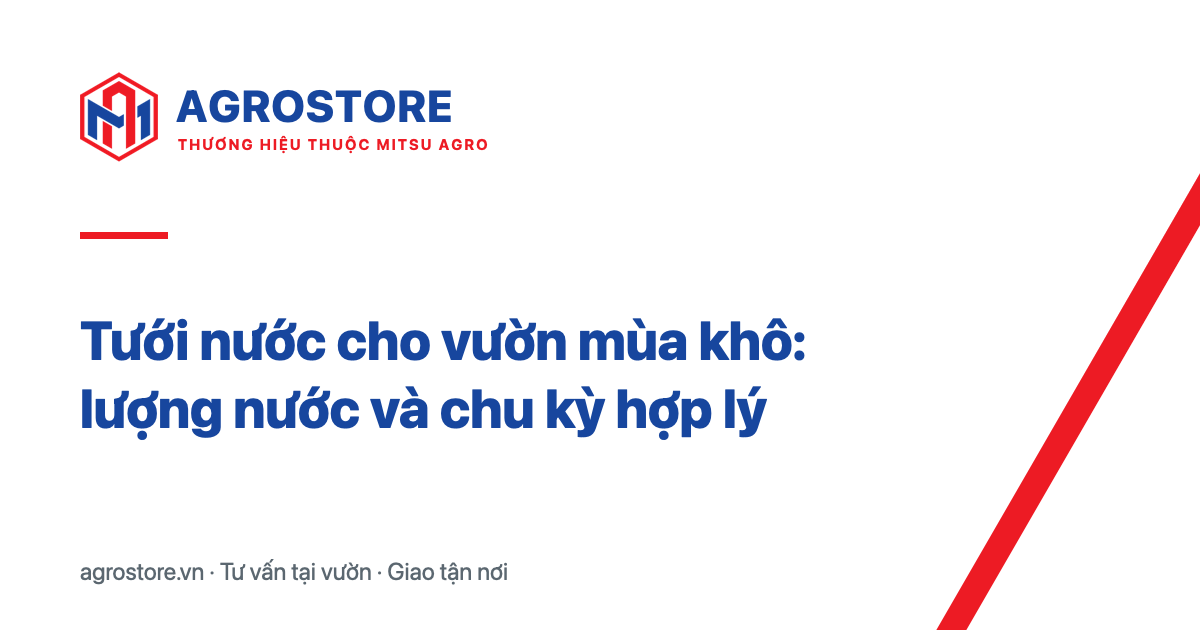 Tưới nước cho vườn mùa khô: lượng nước và chu kỳ hợp lý